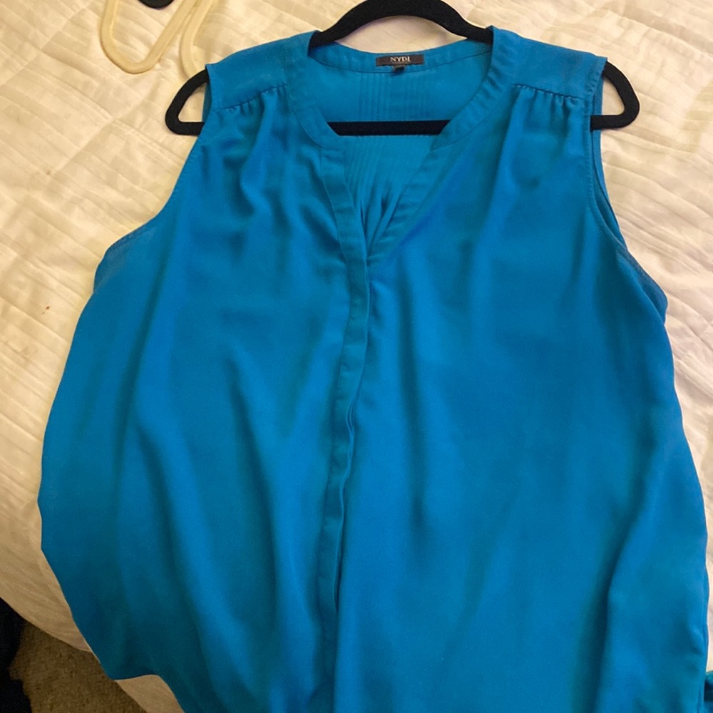 Teal LG dressy, tank top by NYDJ large tank top